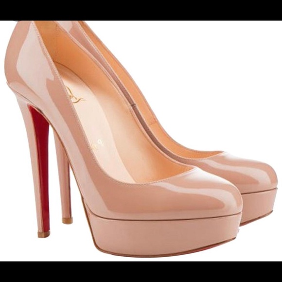 Christian Louboutin Shoes - Christian Louboutin Beige Nude Bianca Platform